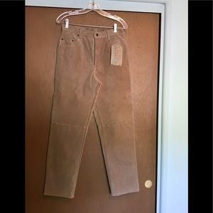 Tan suede jeans size 8/30 machine wash & dry
